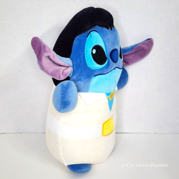 STITCH 🎶 Elvis Stitch 10" Blue & White HugMees Disney X Squishmallow NWT - Picture 6 of 9